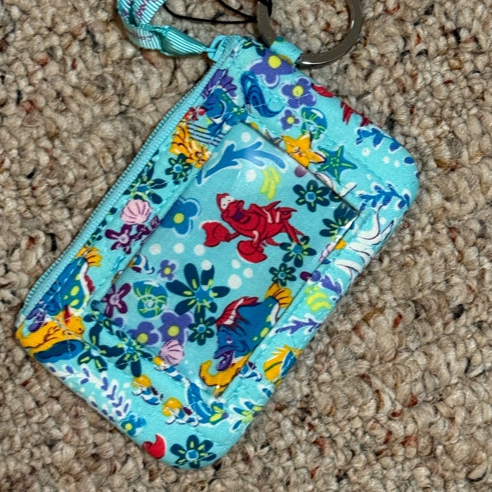NWT Vera Bradley Disney The Little Mermaid Zip ID Card Case - Picture 3 of 4